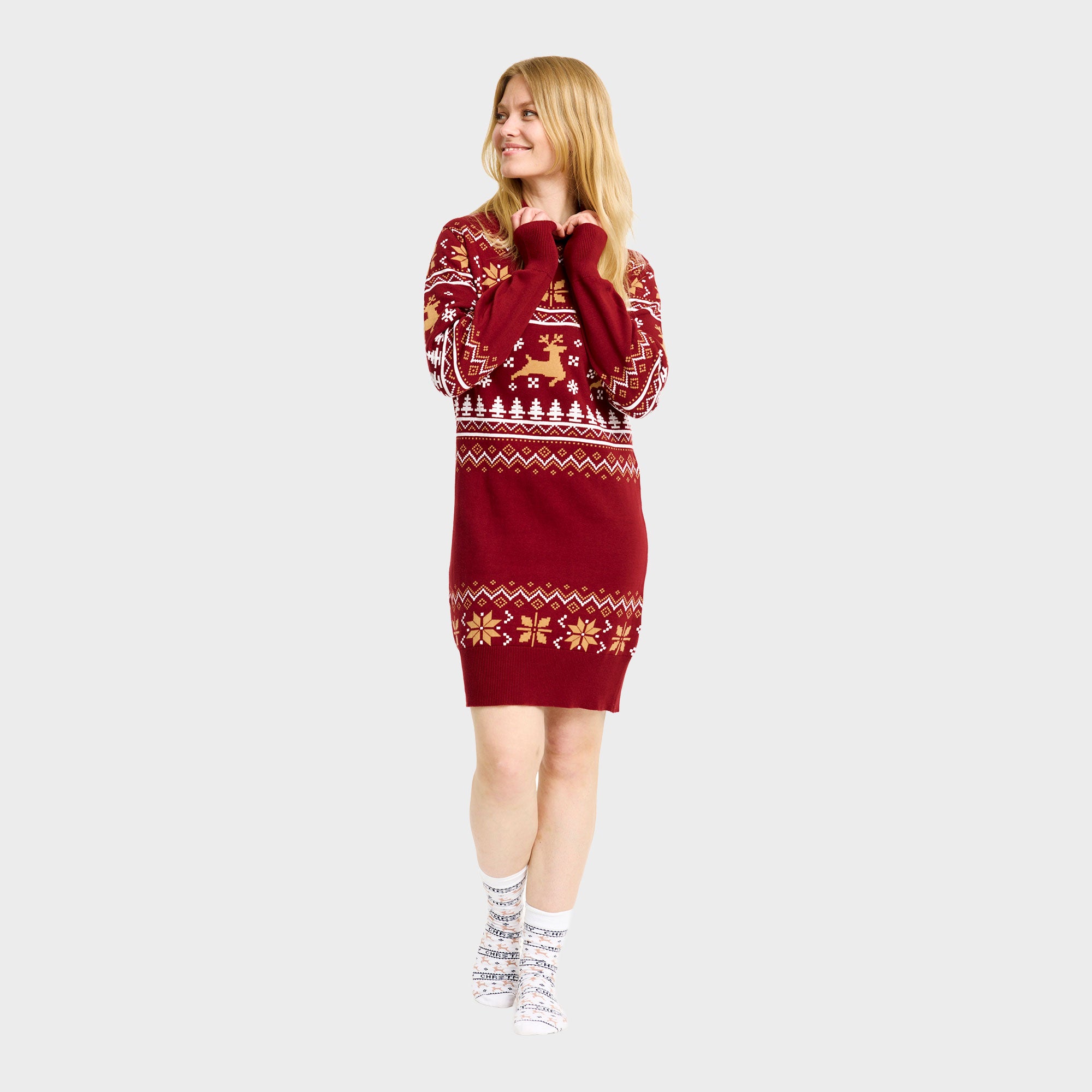 Turtleneck julekjole - Dame.